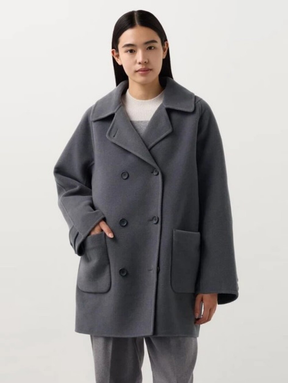 UNIQLO Wool Blend Half Coat